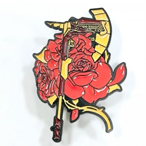 Customized Lacquered glass badge, Free sample fee, suitable for collection, gold metal badge charms, pin,plating