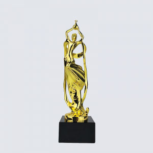 Customized Wholesale Business Gift Trophy Customized Gold Resin Dancer Trophy